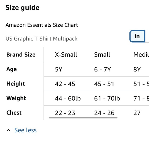 NWT Amazon Essentials Girls Short Sleeve T-Shirt 3 Pack Size XS - Picture 6 of 6